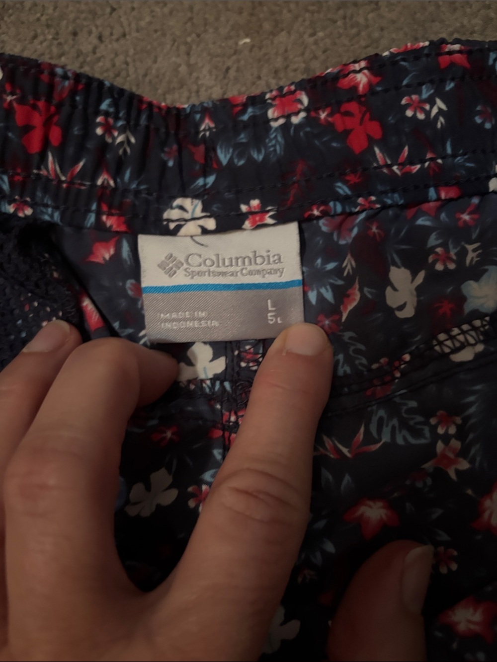 Women’s Columbia Navy Floral Drawstring Shorts